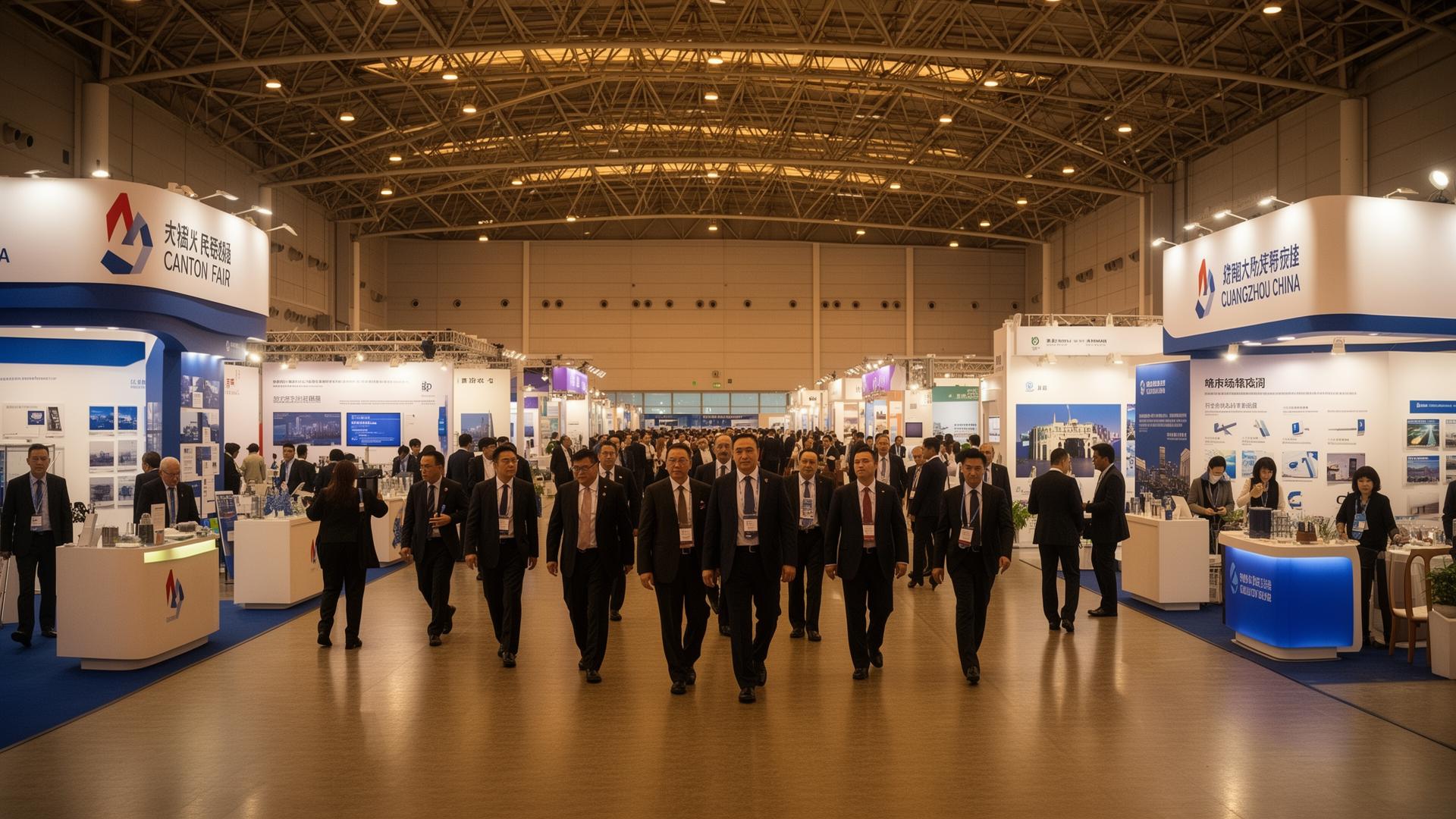 Empresários na Canton Fair em Guangzhou, China